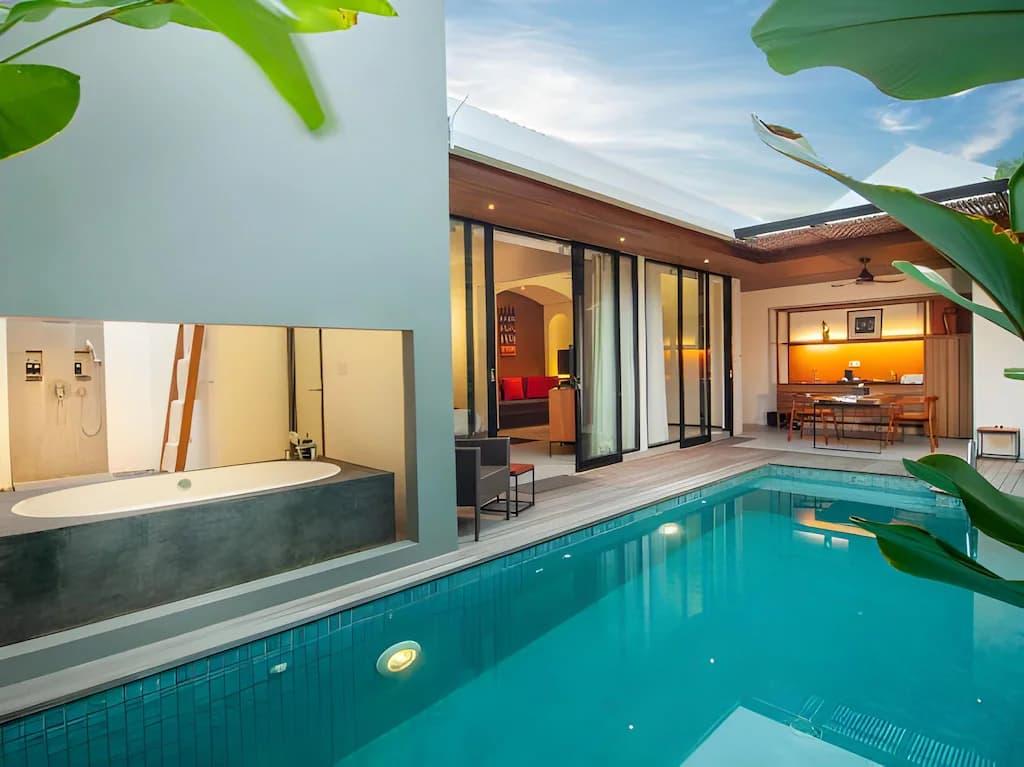 فيلا من غرفة نوم واحدة مع مسبح خاص	