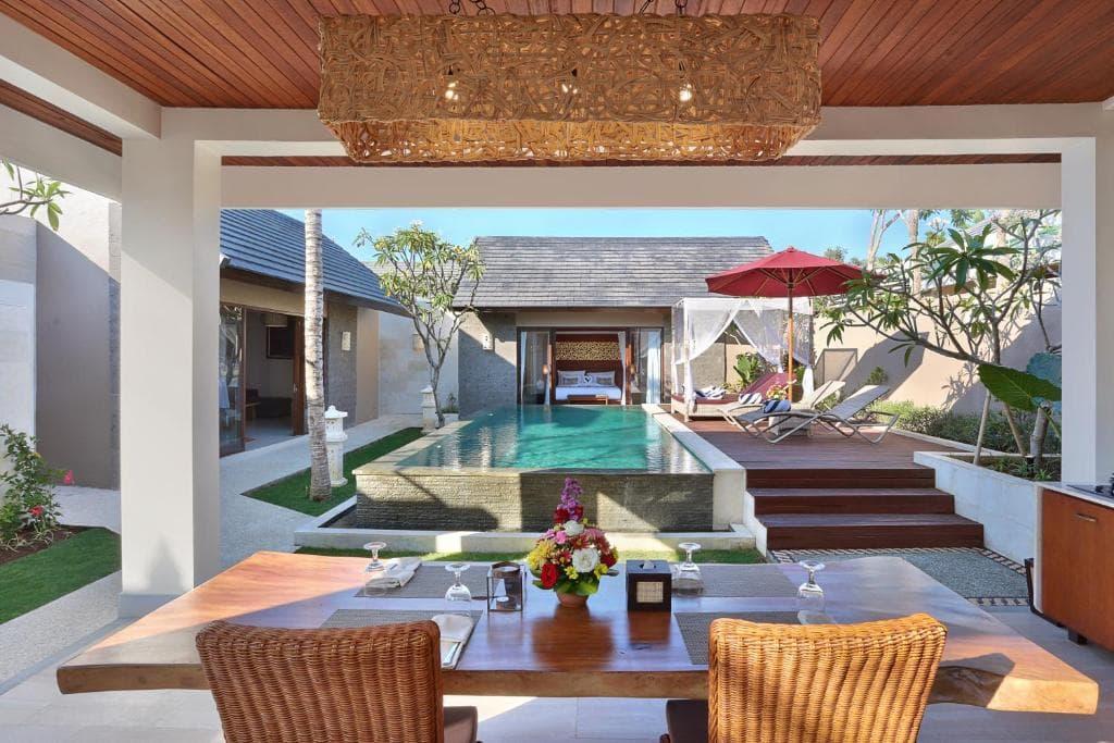 فيلا جناح من غرفتي مع مسبح خاص