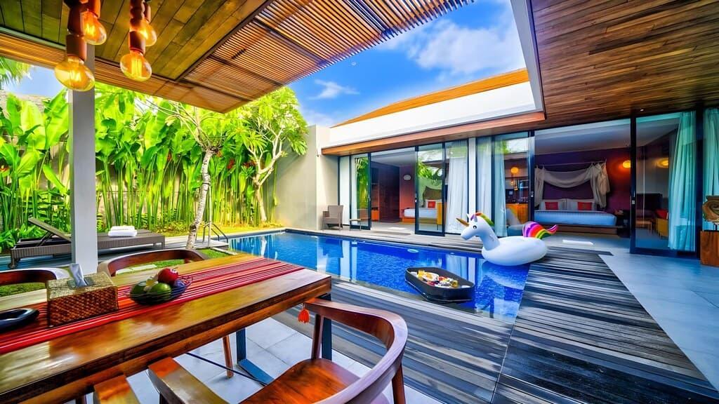 فيلا من غرفتين نوم مع مسبح خاص	