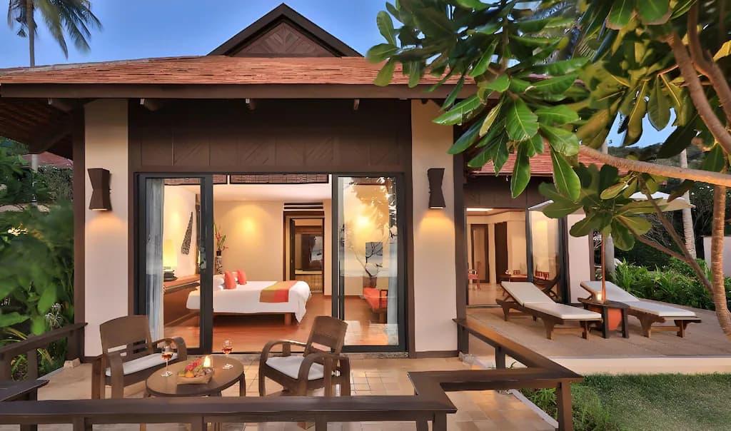 فيلا على شاطئ البحر بغرفة نوم واحدة مع مسبح مشترك	